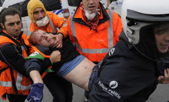 Drama  u Briselu : Demonstranti bacali kamenje, policija uzvratila suzavcem