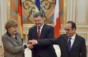 Petro Poroshenko, Francois Hollande, Angela Merkel