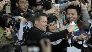 Actor Brad Pitt attends a promotional event for the movie Allied in Shanghai, China, November 14, 2016. REUTERS/Stringer ATTENTION EDITORS - THIS PICTURE WAS PROVIDED BY A THIRD PARTY. EDITORIAL USE ONLY. CHINA OUT. NO COMMERCIAL OR EDITORIAL SALES IN CHINA. TPX IMAGES OF THE DAY