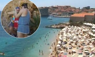 Torbe na pregled : Zaštitari u Dubrovniku brane ljudima da ulaze na plažu s hranom i pićem