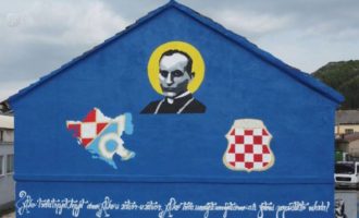 Sramotan prizor u Stocu: Osvanuo mural sa granicama fašističke tvorevine NDH