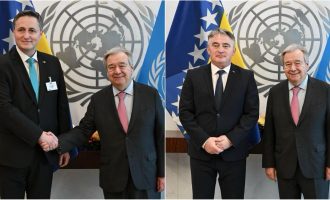 New York : Bećirović i Komšić razgovarali s generalnim sekretarom UN-a Gutteresom :